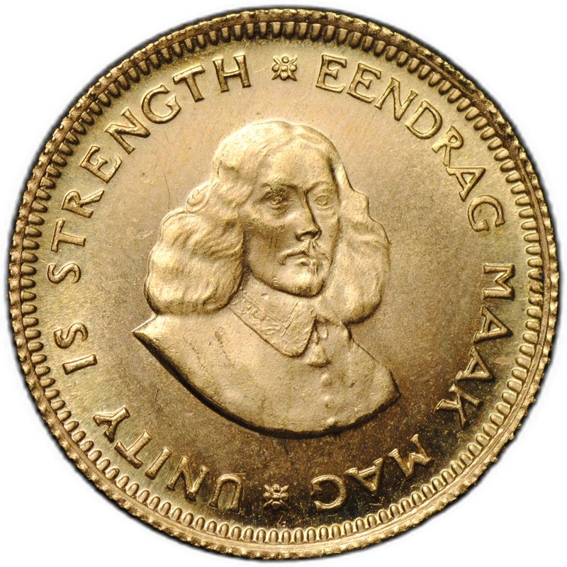 Монета 1 ранд 1967 ЮАР