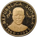 Монета 20 шиллингов 1966 5 лет Независимости Сомали