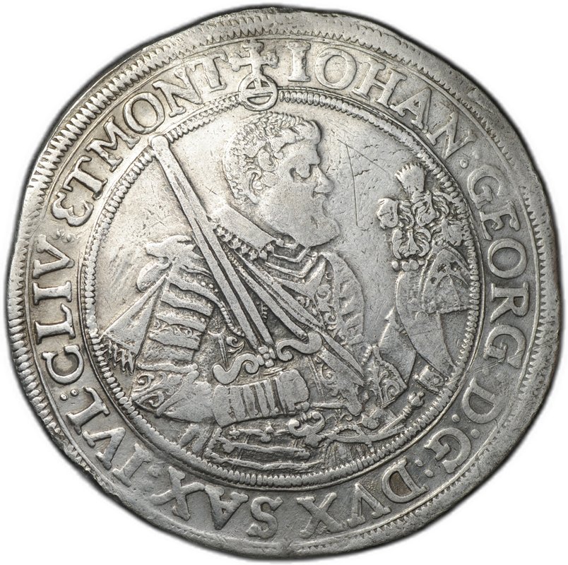 Монета 1 талер 1616 Иоганн Георг I Саксония