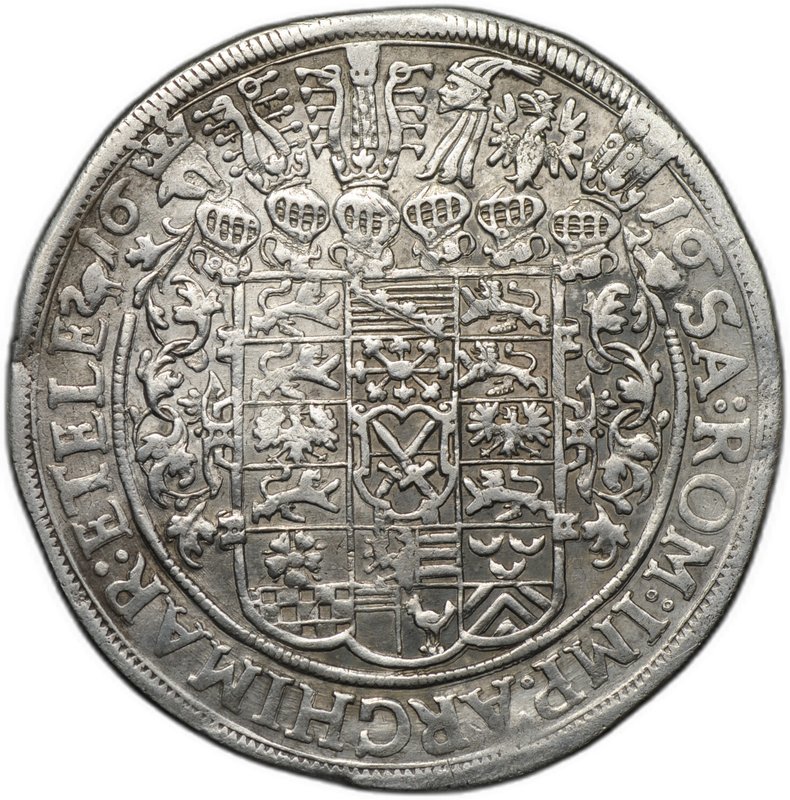 Монета 1 талер 1616 Иоганн Георг I Саксония