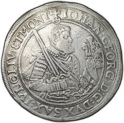 фото для Монета 1 талер 1616 Иоганн Георг I Саксония Аверс