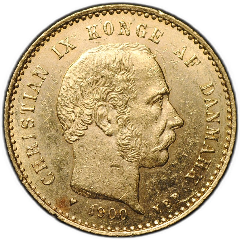 Монета 10 крон 1900 Дания