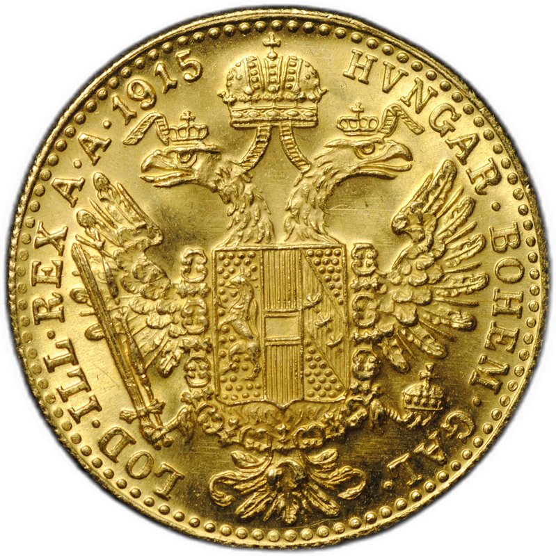 Монета 1 дукат 1915 рестрайк Австро-Венгрия