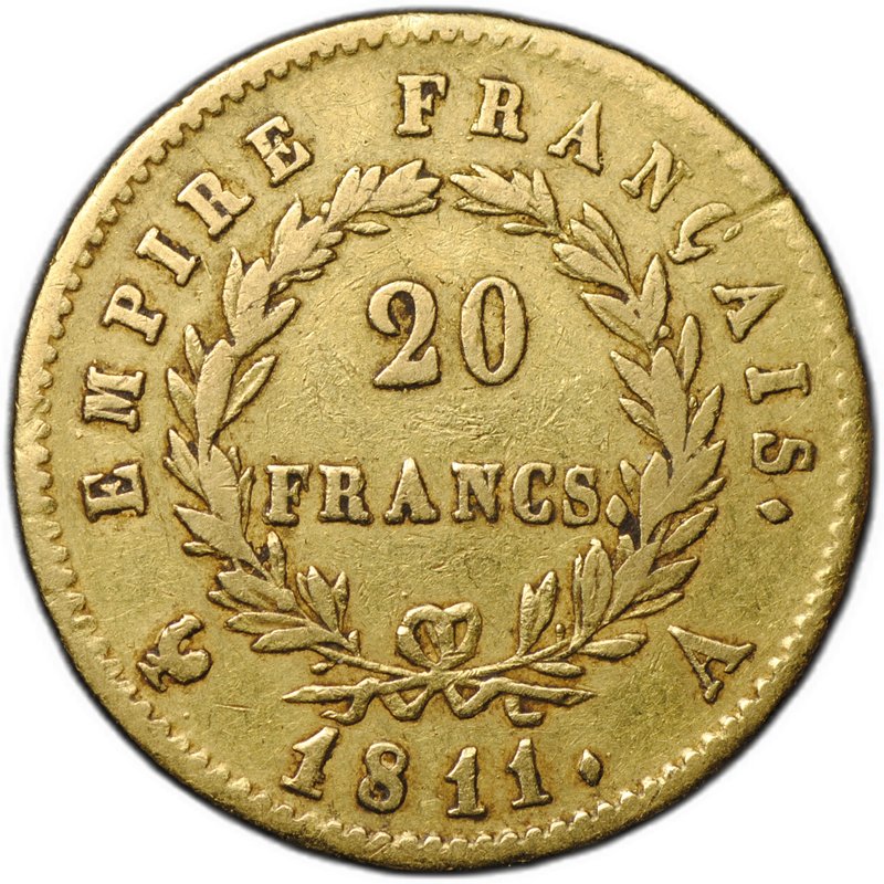 Монета 20 франков 1811 A Франция