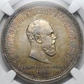 Монета 1 рубль 1883 ЛШ В память коронации императора Александра III слаб NGC AU 58