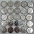 Подборка серебряных монет 200, 500 форинтов 1975-1993 Венгрия 25 штук