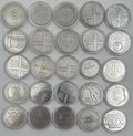 Подборка серебряных монет 200, 500 форинтов 1975-1993 Венгрия 25 штук