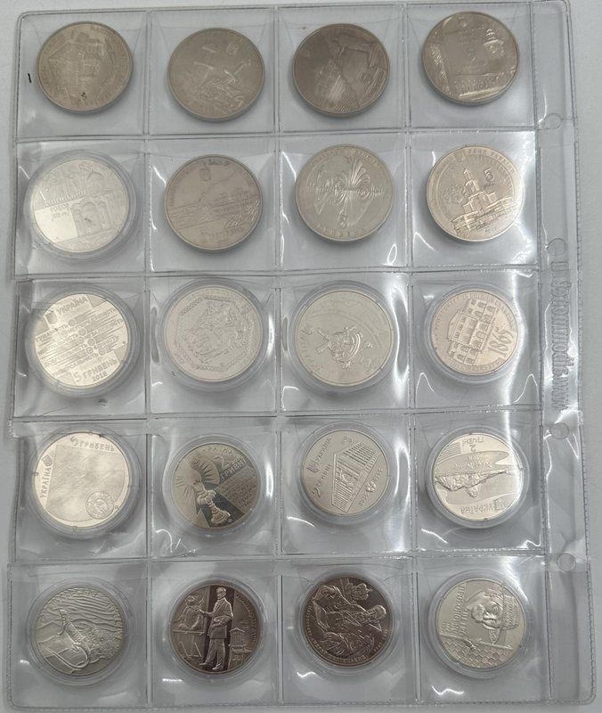 Подборка монет 2, 5 гривен 2007-2021 Украина 42 штуки