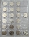 Подборка серебряных монет 5 шиллингов 1934, 25, 50, 100 шиллингов 1955-1979 Австрия 46 штук