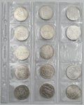 Подборка серебряных монет 5 шиллингов 1934, 25, 50, 100 шиллингов 1955-1979 Австрия 46 штук