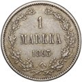 Монета 1 марка 1893 L Русская Финляндия