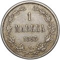 Монета 1 марка 1893 L Русская Финляндия