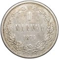 Монета 1 марка 1874 S Русская Финляндия