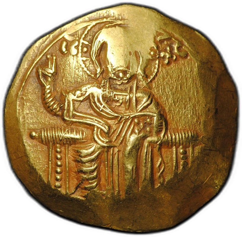 Монета Гиперперон 1222-1254 Иоанн III Дука Ватац Никейское царство Византия