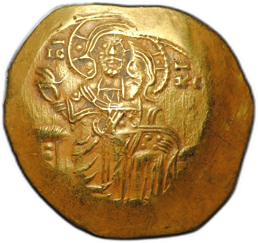 Монета Гиперперон 1222-1254 Иоанн III Дука Ватац Никейское царство Византия