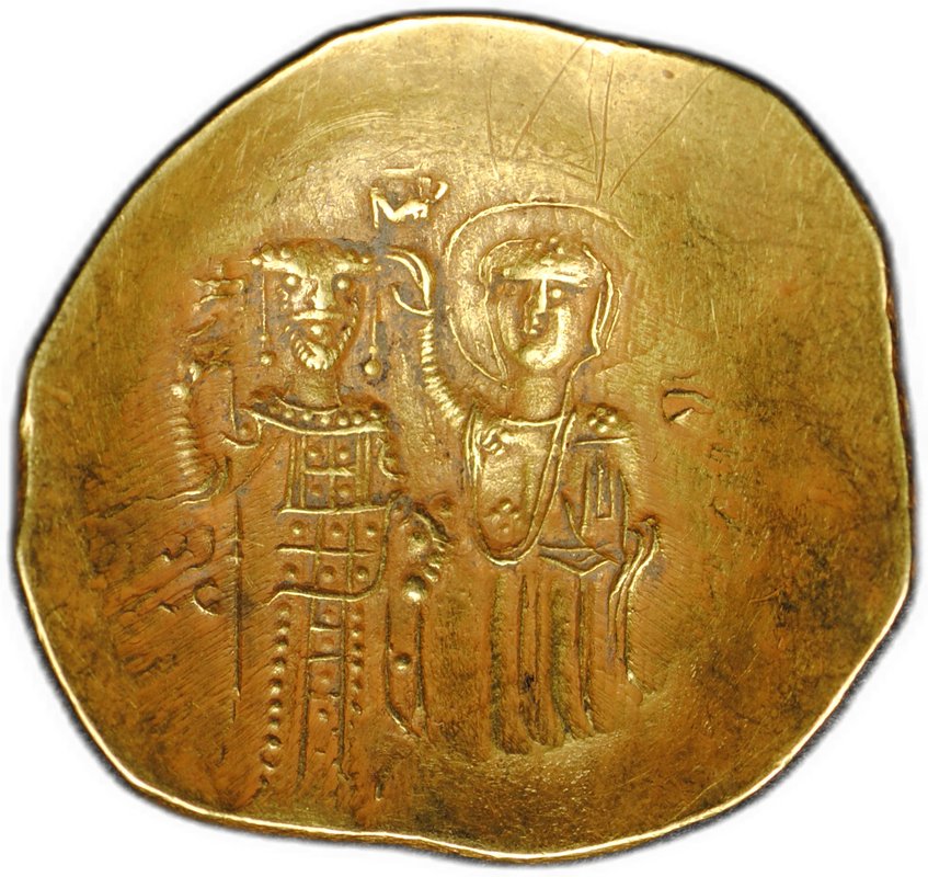 Монета Гиперперон 1222-1254 Иоанн III Дука Ватац Никейское царство Византия