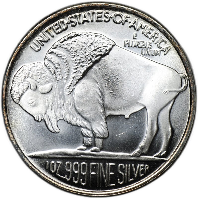 Жетон 2013 1 унция серебра Бизон Буффало США