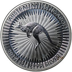 фото для Монета 1 доллар 2017 Австралийский кенгуру Австралия Аверс