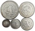 Набор 1/20, 1/10, 1/4, 1/2, 1 онза (унция) серебра 1992 Свобода Мексика 5 монет