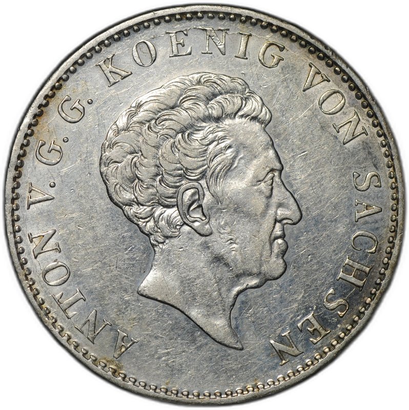 Монета 1 талер 1829 S ZEHN EINE Саксония Германия