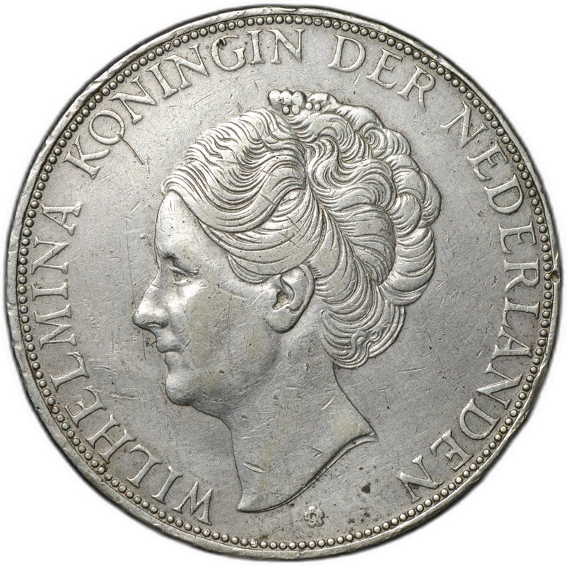 Монета 2 1/2 гульдена 1933 Нидерланды