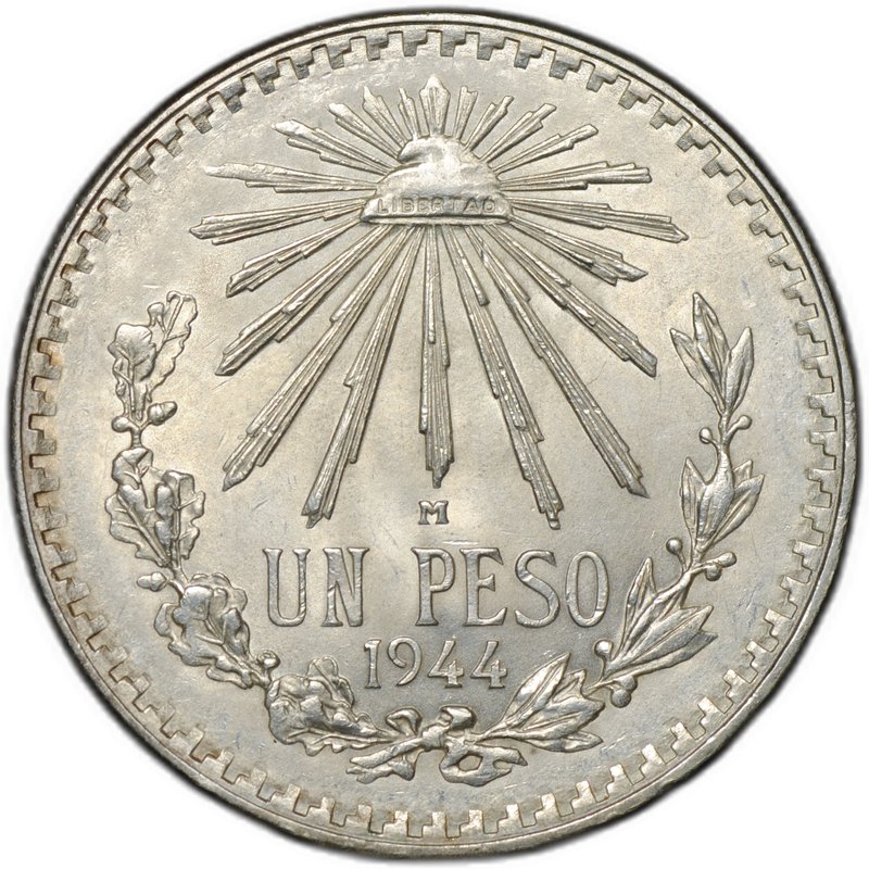 Монета 1 песо 1944 Мексика
