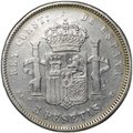 Монета 5 песет 1893 L Испания