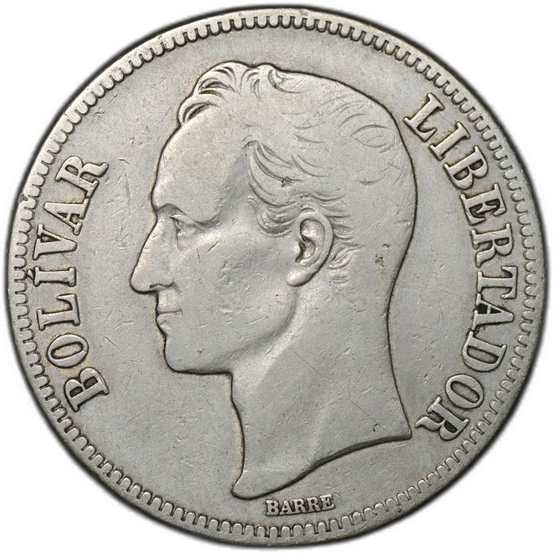 Монета 5 боливаров 1926 Венесуэла
