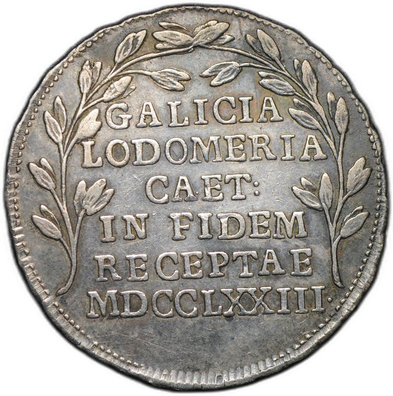 Жетон 1773 Присоединение Галиции и Лодомерии Австрия слаб ННР AU 50
