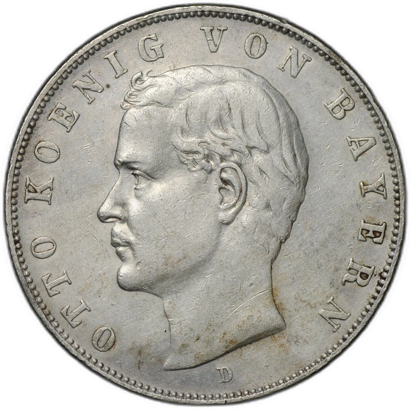 Монета 3 марки 1910 D Бавария Германия