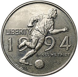 фото для Монета 50 центов (1/2 доллара) 1994 P Чемпионат мира по футболу США Аверс