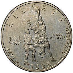 фото для Монета 50 центов (1/2 доллара) 1995 Олимпиада Атланта 1996 Баскетбол S США Аверс