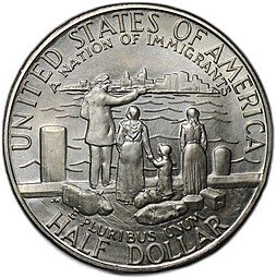 фото для Монета 50 центов (1/2 доллара) 1986 D 100 лет Статуе Свободы Нация иммигрантов США Аверс