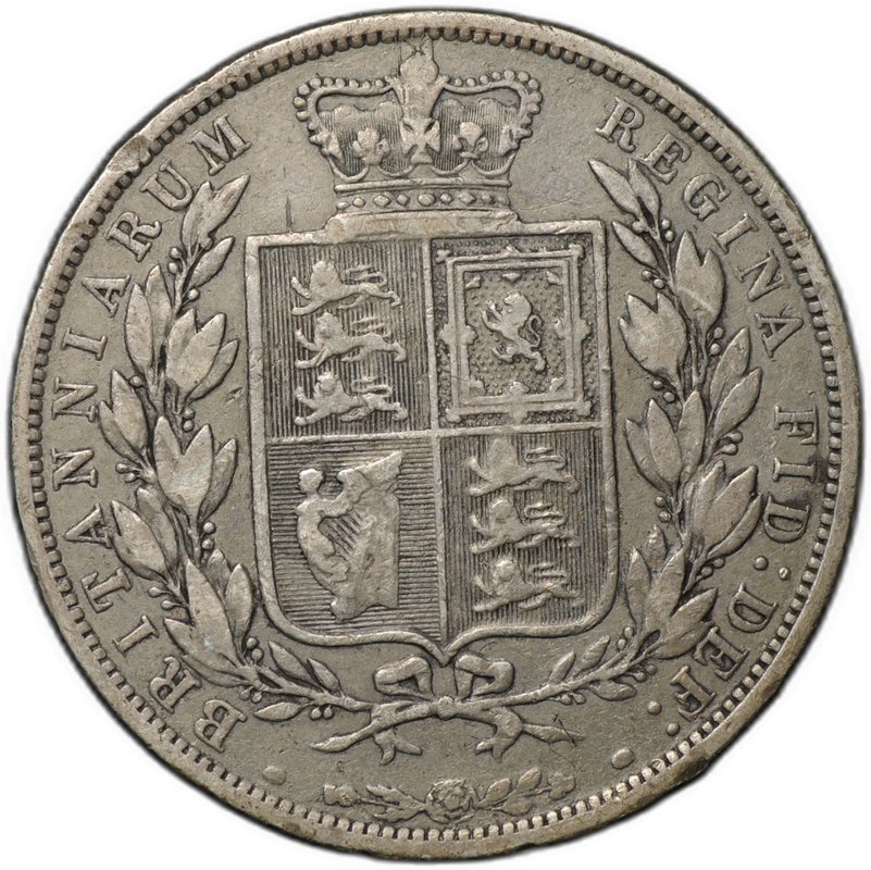 Монета 1/2 кроны 1886 Великобритания