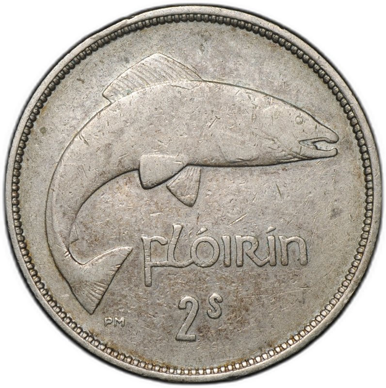 Монета 2 шилинга - 1 флорин 1942 Ирландия