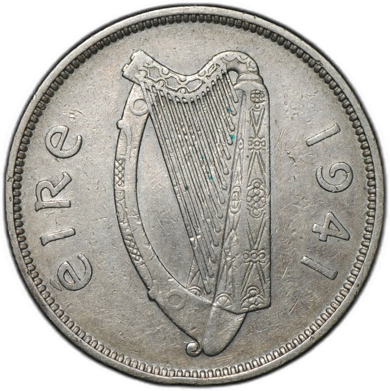 Монета 2 шилинга - 1 флорин 1942 Ирландия