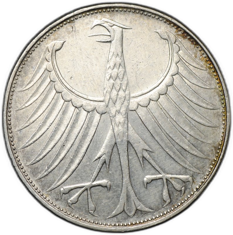 Монета 5 марок 1971 G Германия ФРГ