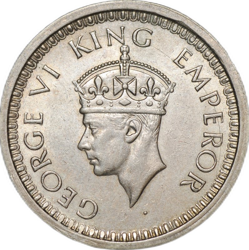 Монета 1 рупия 1940 Индия Британская