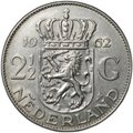 Монета 2 1/2 гульдена 1962 Нидерланды
