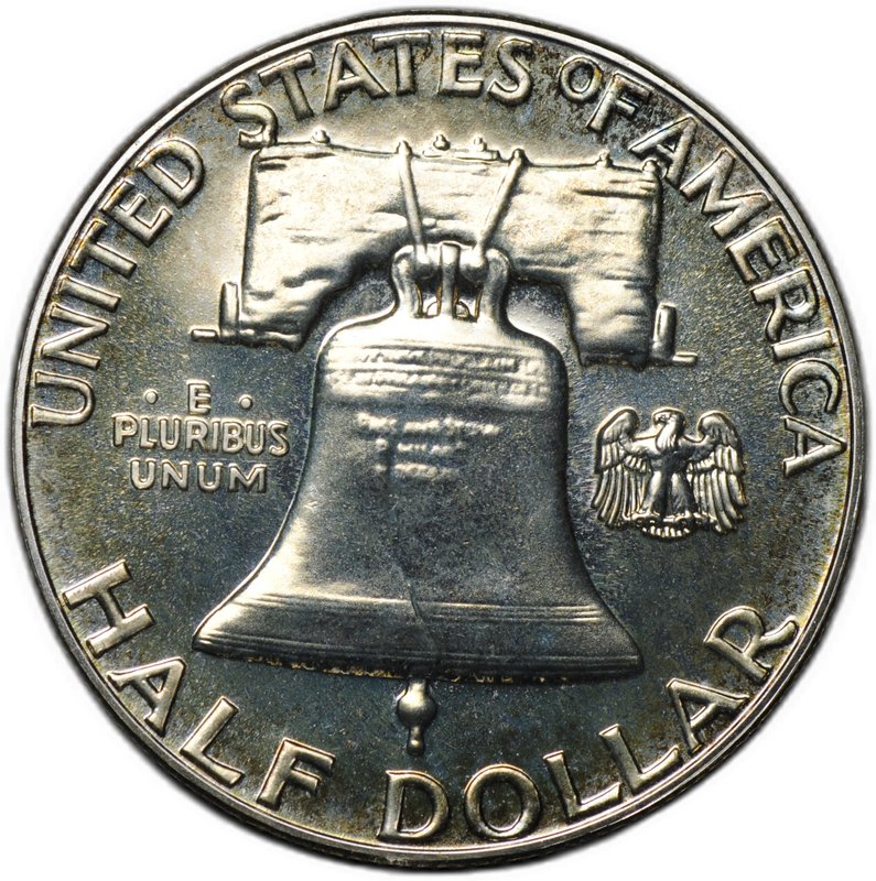 Монета 50 центов (1/2 доллара) 1961 Франклин США