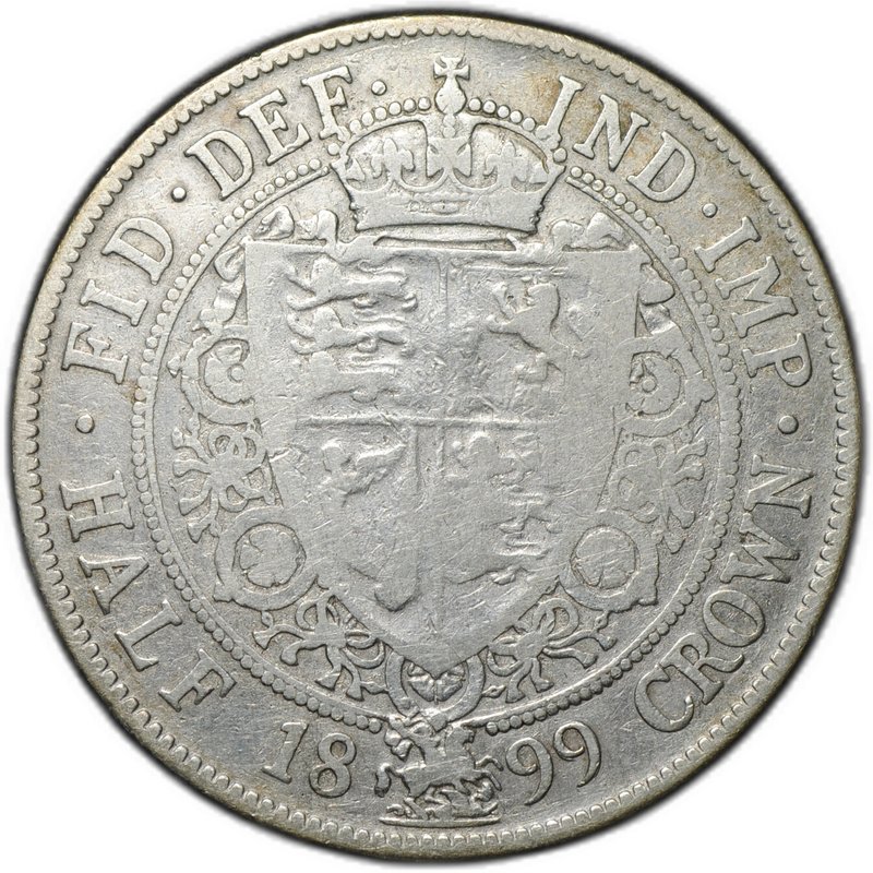 Монета 1/2 кроны 1899 Великобритания