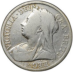 фото для Монета 1/2 кроны 1899 Великобритания Аверс