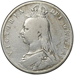 фото для Монета 1/2 кроны 1890 Великобритания Аверс