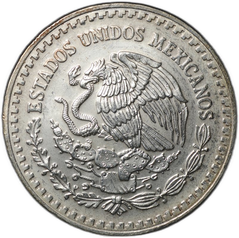 Монета 1 онза (уцнция серебра) 1995 Свобода Мексика