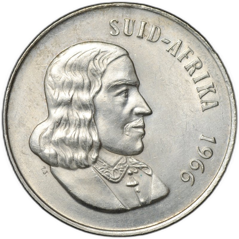 Монета 1 ранд 1966 SUID ЮАР