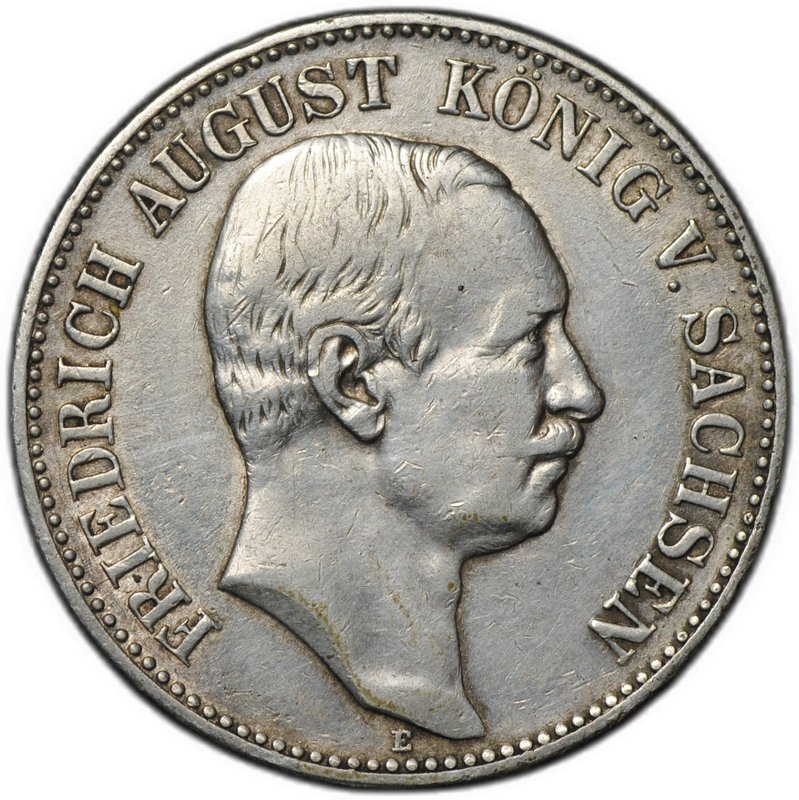 Монета 2 марки 1905 E Саксония Германия