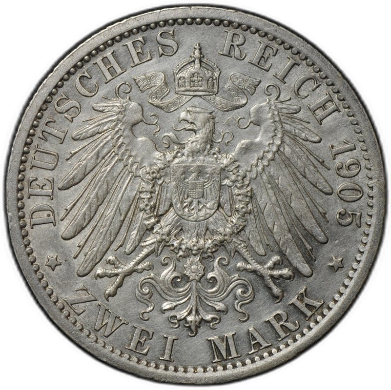 Монета 2 марки 1905 A Пруссия Германия