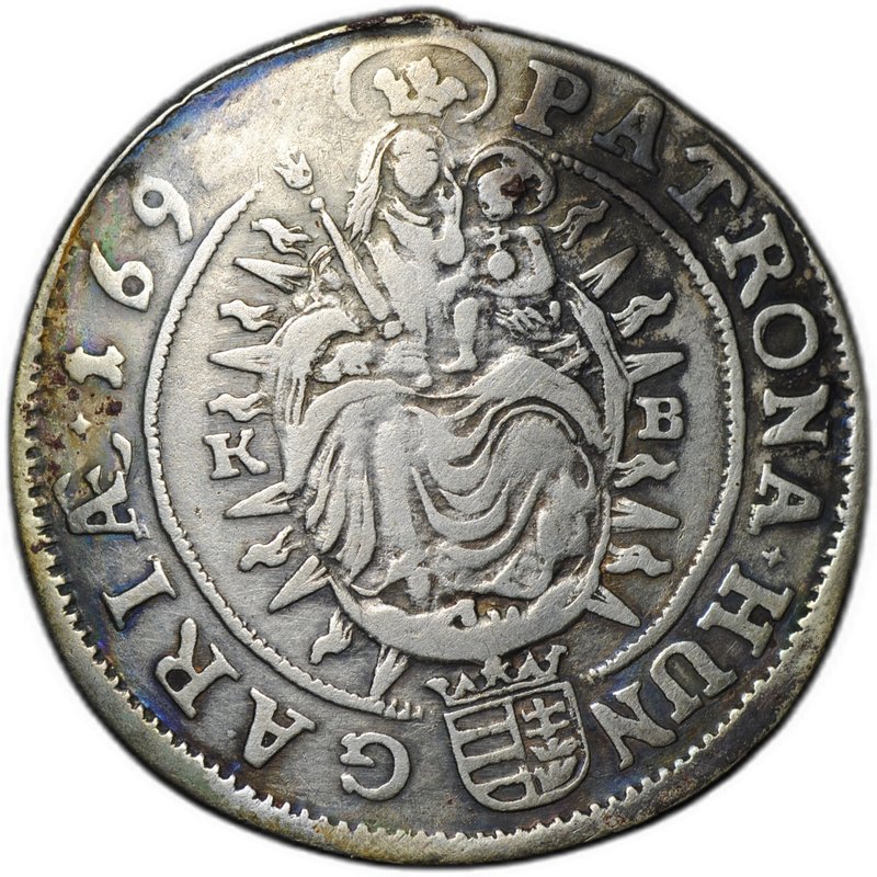 Монета 15 крейцеров 1662 Венгрия