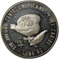 Монета 5 песо 1981 XIV игры Центральной Америки и Карибского бассейна Талисман 1982 PROOF Куба