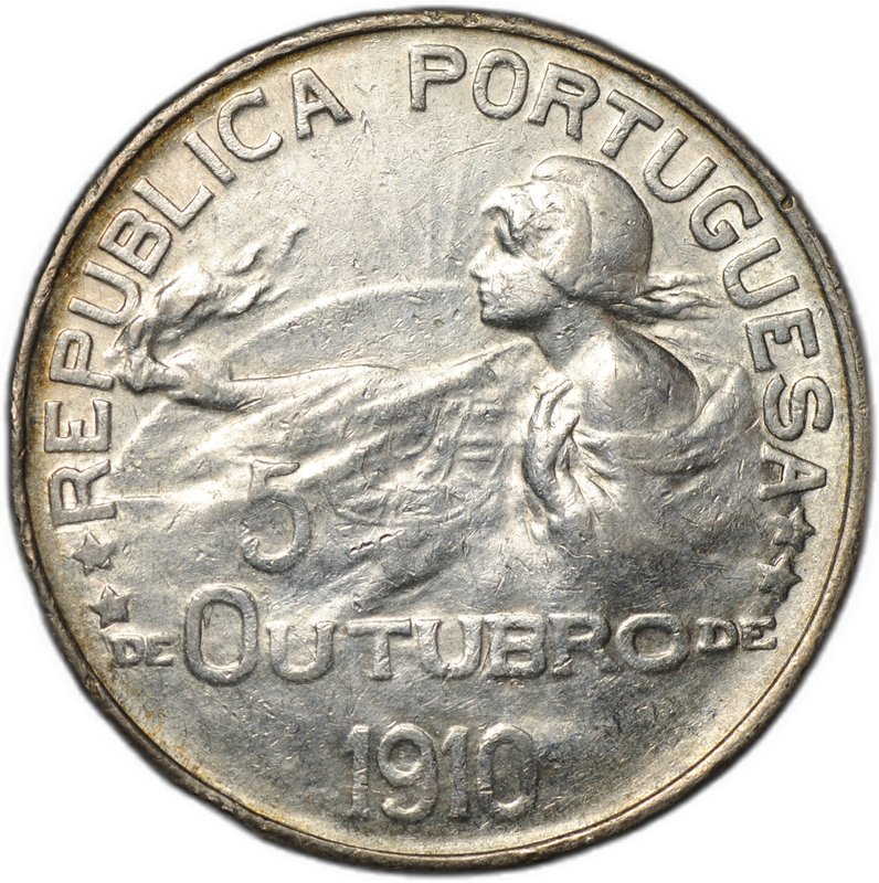 Монета 1 эскудо 1910 Основание республики Португалия